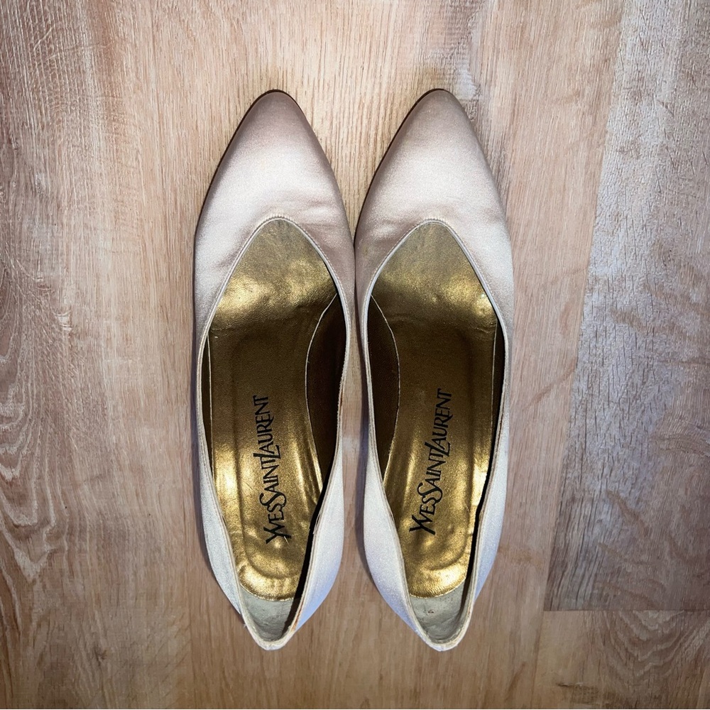 Yves Saint Laurent Vintage Satin Heels - Picture 6 of 8